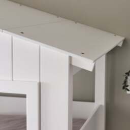 Acorn - Single - Treehouse Mid Sleeper Bed with a Storage Unit - White - Wood - 3ft - thumbnail 4