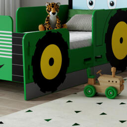Tractor - Children's Toddler Bed - Green - Wood - 70x140cm - Happy Beds - thumbnail 6