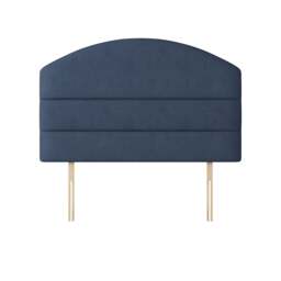 Dudley - Single - Lined Headboard - Dark Blue - Fabric - 3ft - Happy Beds - thumbnail 4