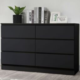 Oslo - 6 Drawer Chest of Drawers - White - Wooden - Happy Beds - thumbnail 1