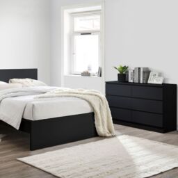 Oslo - 6 Drawer Chest of Drawers - White - Wooden - Happy Beds - thumbnail 2