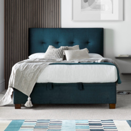 Walkworth - Super King Size - Fabric Ottoman Storage Bed - Blue - Fabric - 6ft - Happy Beds - thumbnail 7