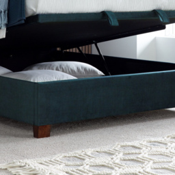 Walkworth - Super King Size - Fabric Ottoman Storage Bed - Blue - Fabric - 6ft - Happy Beds - thumbnail 3