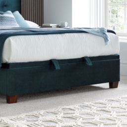 Walkworth - Super King Size - Fabric Ottoman Storage Bed - Blue - Fabric - 6ft - Happy Beds - thumbnail 5
