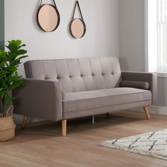 Ethan - Sofa Bed - Grey - Linen - Happy Beds - image 1