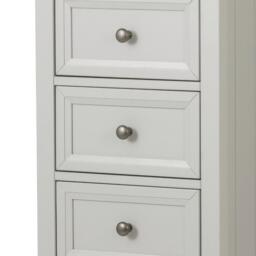 Maine - 5 Drawer Tall Chest - Dove Grey - Wooden - Happy Beds - thumbnail 2