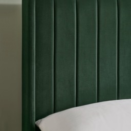 Leila - King-Size - Storage Bed - Green - Velvet - 5ft - thumbnail 3