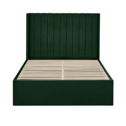 Leila - King-Size - Storage Bed - Green - Velvet - 5ft - thumbnail 6