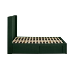 Leila - King-Size - Storage Bed - Green - Velvet - 5ft - thumbnail 7