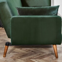 Andi – Fold-Out Sofa Bed - Green - Fabric - thumbnail 3
