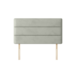 Cornell - Single - Lined Headboard - Light Silver - Velvet - 3ft - Happy Beds - thumbnail 1