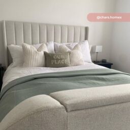 Luther - King Size - Winged Ottoman Storage TV Bed - Natural - Fabric - 5ft - Happy Beds - thumbnail 8