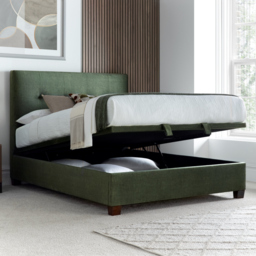 Walkworth – King Size – Fabric Ottoman Storage Bed - Green - Fabric – 5ft – Happy Beds - thumbnail 2