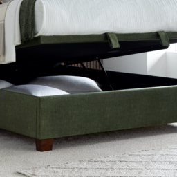 Walkworth – King Size – Fabric Ottoman Storage Bed - Green - Fabric – 5ft – Happy Beds - thumbnail 6