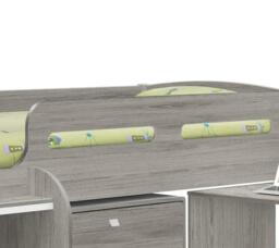 Kimbo - Single - Kids Mid Sleeper Cabin Bed - Grey - Wood - 3ft - Happy Beds - thumbnail 5