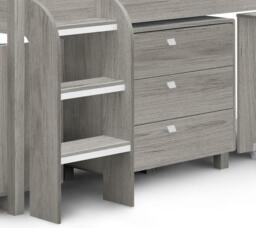 Kimbo - Single - Kids Mid Sleeper Cabin Bed - Grey - Wood - 3ft - Happy Beds - thumbnail 4