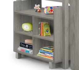 Kimbo - Single - Kids Mid Sleeper Cabin Bed - Grey - Wood - 3ft - Happy Beds - thumbnail 3
