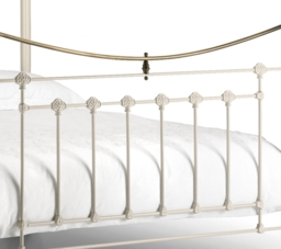 Victoria - King Size - White - Metal - High Foot-End Bed - 5ft - Happy Beds - thumbnail 5