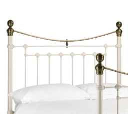 Victoria - King Size - White - Metal - High Foot-End Bed - 5ft - Happy Beds - thumbnail 3