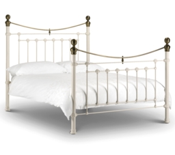 Victoria - King Size - White - Metal - High Foot-End Bed - 5ft - Happy Beds - thumbnail 2