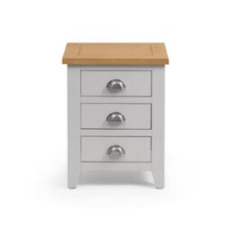 Richmond - 3 Drawer Bedside Table - Grey/Oak - Wooden - Happy Beds - thumbnail 3