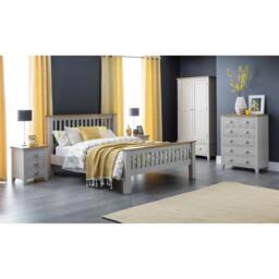 Richmond - 3 Drawer Bedside Table - Grey/Oak - Wooden - Happy Beds - thumbnail 7