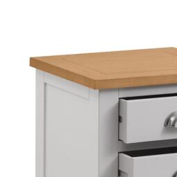 Richmond - 3 Drawer Bedside Table - Grey/Oak - Wooden - Happy Beds - thumbnail 4