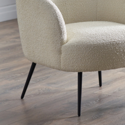 Gigi – Boucle Accent Chair – Ivory – Boucle Fabric - thumbnail 3