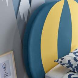 Balloon - Kids’ Bed - Blue and Yellow - Fabric - 3ft - Happy Beds - thumbnail 3