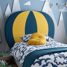Balloon - Kids’ Bed - Blue and Yellow - Fabric - 3ft - Happy Beds - thumbnail 2