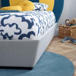 Balloon - Kids’ Bed - Blue and Yellow - Fabric - 3ft - Happy Beds - thumbnail 6