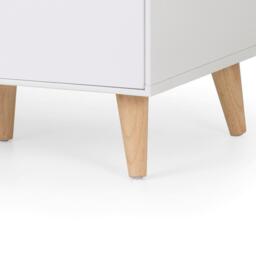 Alicia - 2 Door Combination Wardrobe - White/Oak - Wooden - Happy Beds - thumbnail 5