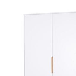 Alicia - 2 Door Combination Wardrobe - White/Oak - Wooden - Happy Beds - thumbnail 4