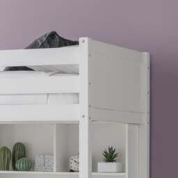 Titan - Single - Kids High Sleeper Bed - White - Wood - 3ft - Happy Beds - thumbnail 2