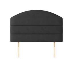 Dudley - Small Double - Lined Headboard - Dark Grey - Charcoal - Fabric - 4ft - Happy Beds - thumbnail 4