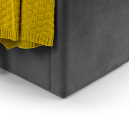 Langham - Super King Size - Ottoman Storage Bed - Grey - Velvet - 6ft - Happy Beds - thumbnail 7