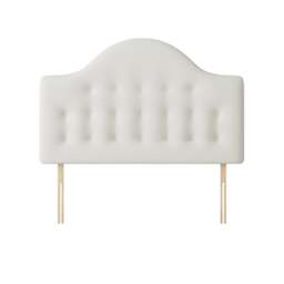 Victor - Single - Buttoned Headboard - White - Fabric - 3ft - Happy Beds - thumbnail 4