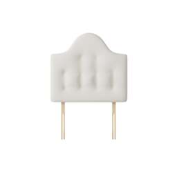 Victor - Single - Buttoned Headboard - White - Fabric - 3ft - Happy Beds - thumbnail 3