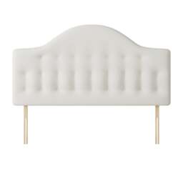 Victor - Single - Buttoned Headboard - White - Fabric - 3ft - Happy Beds - thumbnail 5