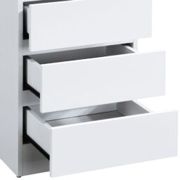 Oslo - 3 Drawer Bedside Table - White - Wooden - Happy Beds - thumbnail 7
