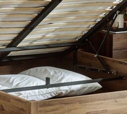 Westbrook – King Size – Platform Ottoman Storage Bed – Rustic– Wooden – 5ft - Happy Beds - thumbnail 6