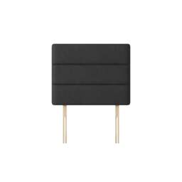 Cornell - Small Single - Lined Headboard - Dark Grey - Charcoal - Fabric - 2ft6 - Happy Beds - thumbnail 3