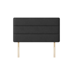 Cornell - Small Single - Lined Headboard - Dark Grey - Charcoal - Fabric - 2ft6 - Happy Beds - thumbnail 1