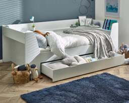 Cyclone - Single – Day Bed with Underbed Storage Drawer - White - Wooden - 3ft - thumbnail 2