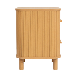 Axel - 2 Drawer Fluted Bedside Table - Oak - Wooden - Happy Beds - thumbnail 8