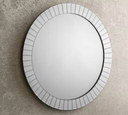 Sonata - Small - Round Wall Mirror - Silver - Happy Beds