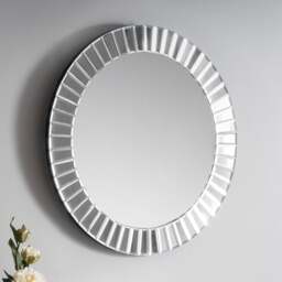 Sonata - Small - Round Wall Mirror - Silver - Happy Beds - thumbnail 1