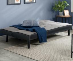 Aurora - Fabric Sofa Bed - Grey - Velvet - Happy Beds - thumbnail 2