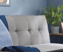 Aurora - Fabric Sofa Bed - Grey - Velvet - Happy Beds - thumbnail 3