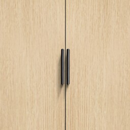 Alba – 2 Door Wardrobe – White and Oak – Lacquered MDF - Happy Beds - thumbnail 2